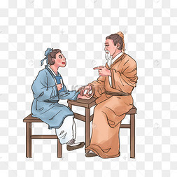 古代医生中医人物把脉