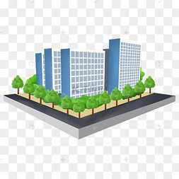 楼房居民楼住宅小区高楼大厦房产教堂黑白建筑剪贴画手绘小清新粉色