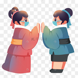 疫情七夕节牛郎织女戴口罩对望