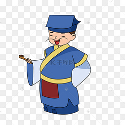 png下载psd古代商人文钱下载 png下载psd卡通手绘警察打假创意主题