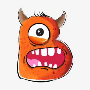 英文字母b怪兽创意设计