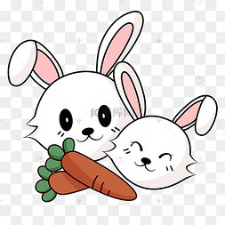 兔兔logo图片_兔头logo红萝卜