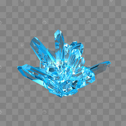3d立体蓝色水晶
