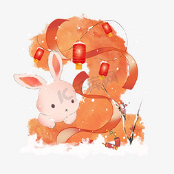 卯兔免抠艺术字图片_兔年创意涂鸦数字2