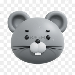 3dc4d立体十二生肖老鼠头像