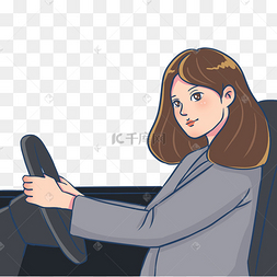 女司机开车驾驶