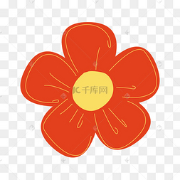 小红花花朵红色花卉可爱花朵