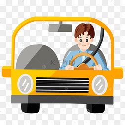 司机开车驾驶汽车png元素