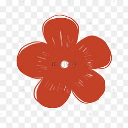 下载 png下载psd儿童简笔画小红花免扣下载 png下载psd手绘小红花下载