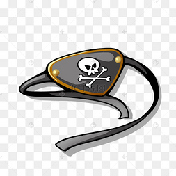 眼罩卡通特写插画