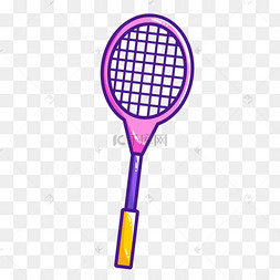羽毛球拍比赛卡通粉色图片