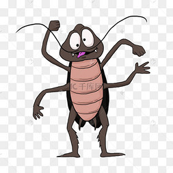 蟑螂鬼脸卡通风格