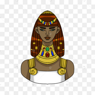 埃及皇后卡通画头像