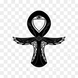 埃及生命之匙单色对称符号