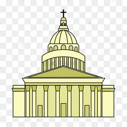 意大利万神殿黄色线条风格