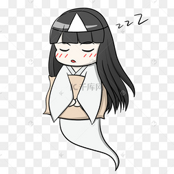 睡觉日本卡通可爱幽灵鬼怪