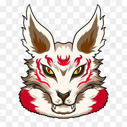 狐狸面具卡通毛绒质感