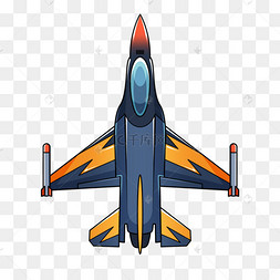 空军战斗机卡通黑色