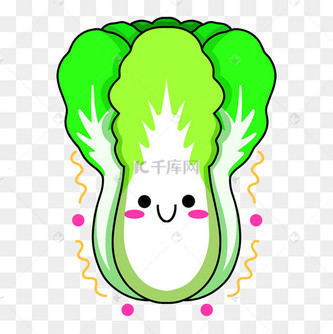 卡通可爱白菜蔬菜贴纸表情