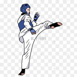 png下载psd跆拳道特写下载 png下载psd跆拳道男子手绘下载 png下载psd