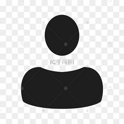 椭圆形用户头像占位符黑色