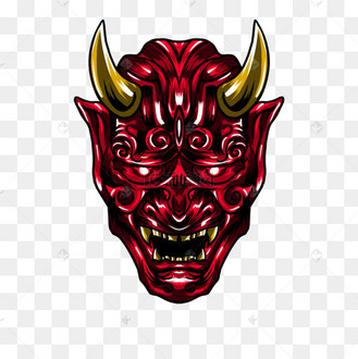 邪恶日本武士鬼面具