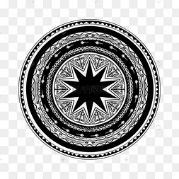 越南东山铜鼓图案传统黑白花纹