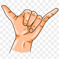 沙卡手势招呼友好