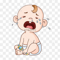 哭泣的婴儿动画片图片