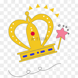 粉色卡通云朵皇冠