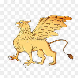 希腊神话动物狮鹫卡通风格