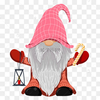 圣诞侏儒卡通便携提灯侏儒