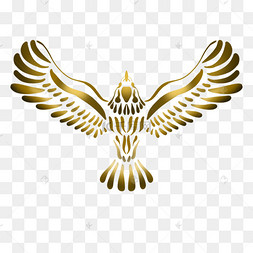 波西米亚金色鹰神秘精神纹身