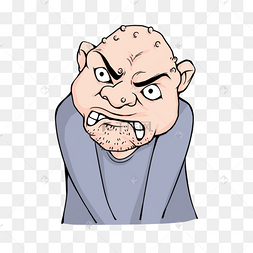 男人丑陋胡渣卡通画
