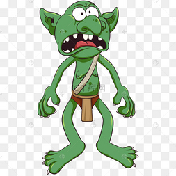 受惊吓的哥布林卡通