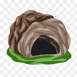 下载 png下载ai灰色的石头山洞下载 png下载psd手绘卡通火车山洞插画