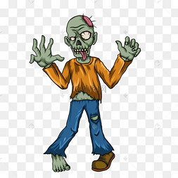 僵尸卡通巨大眼睛