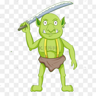挥刀的哥布林卡通