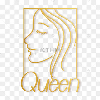 女性质感侧脸美容图标