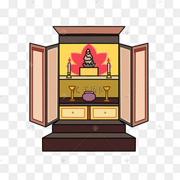 仏壇祭祀祭坛黄色