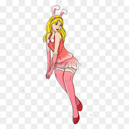 兔女郎性感金发卡通