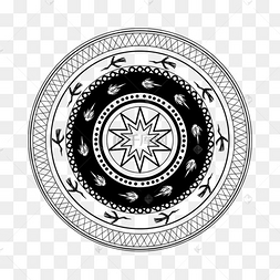 越南东山铜鼓黑色线条规则花纹