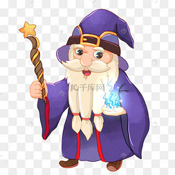 豹子动物魔法师卡通巫师魔法水晶卡通猴子动物魔法师卡通女巫万圣节