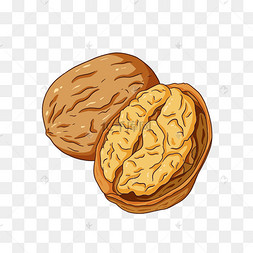 png下载psd卡通手绘核桃坚果png免抠素材下载 png下载psd手绘坚果栗子