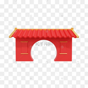 3dc4d立体新年拱门门楼