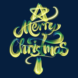 merrychristmas圣诞节字体设计