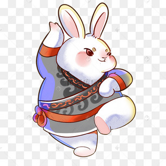 兔年可爱兔子功夫兔子