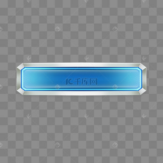 蓝色科技感按钮边框