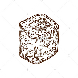 寿司卷素描,hosomaki 或 uramaki,日17