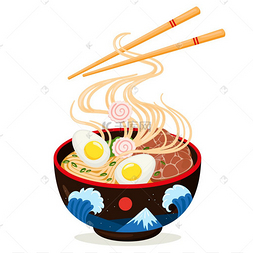 png下载psd传统美食面食下载 png下载psd美食广告之拉面手绘插画下载